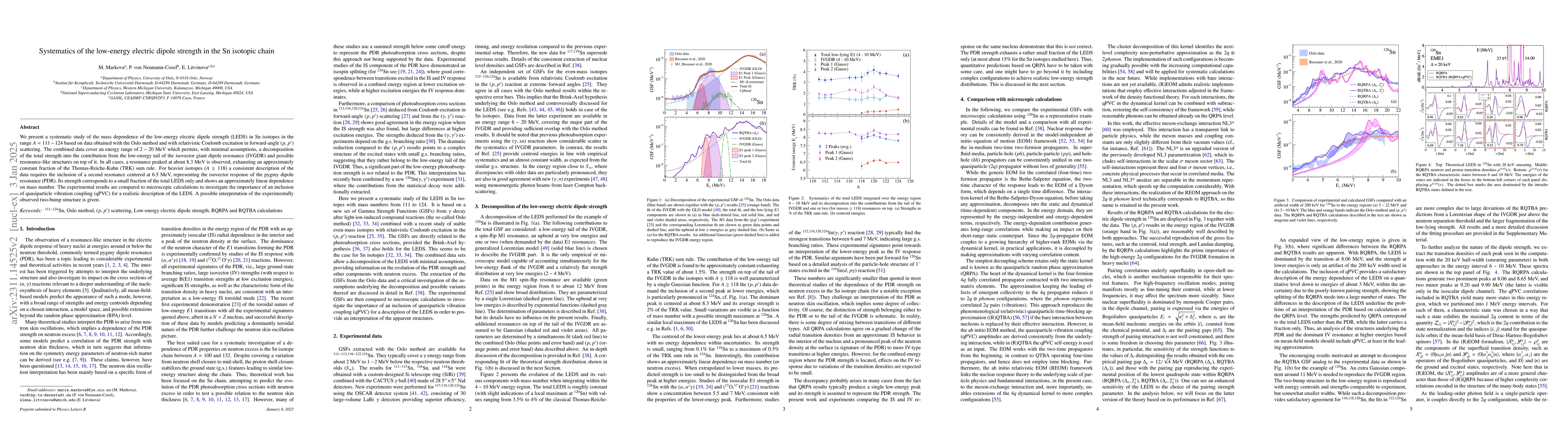 Thumbnail for Systematics of the low-energy electric dipole strength in the Sn
  isotopic chain
