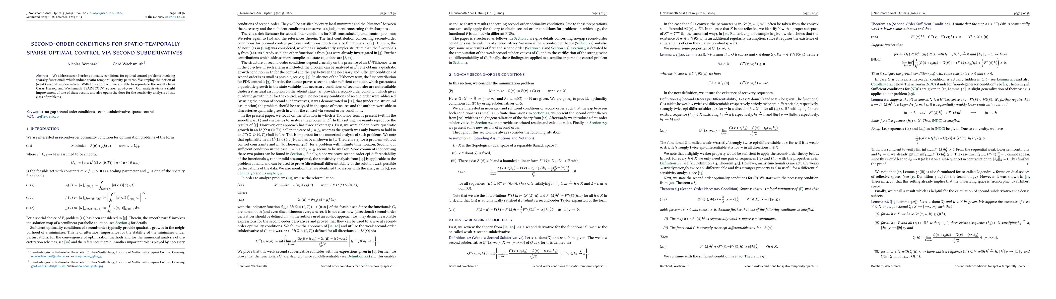 Thumbnail for Second-order conditions for spatio-temporally sparse optimal control via
  second subderivatives