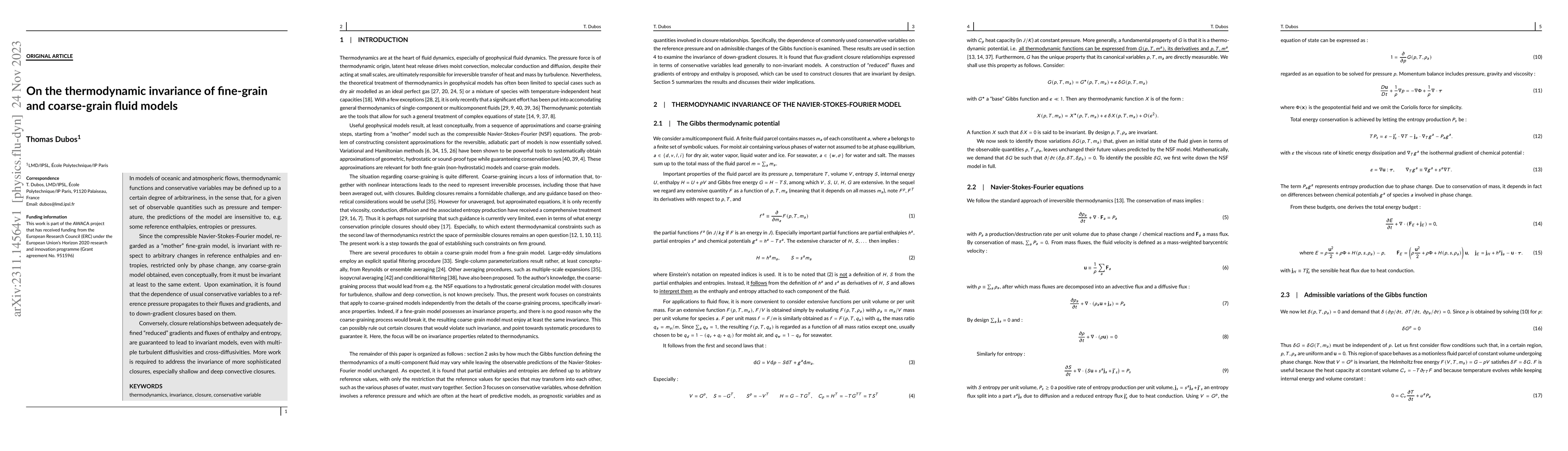 Thumbnail for On the thermodynamic invariance of fine-grain and coarse-grain fluid
  models
