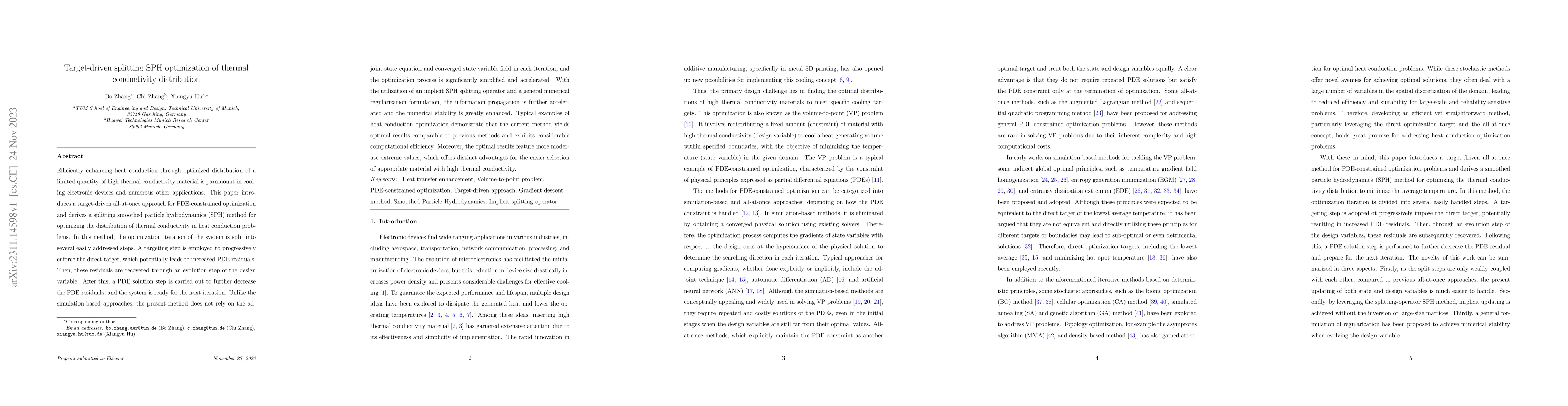 Thumbnail for Target-driven splitting SPH optimization of thermal conductivity
  distribution