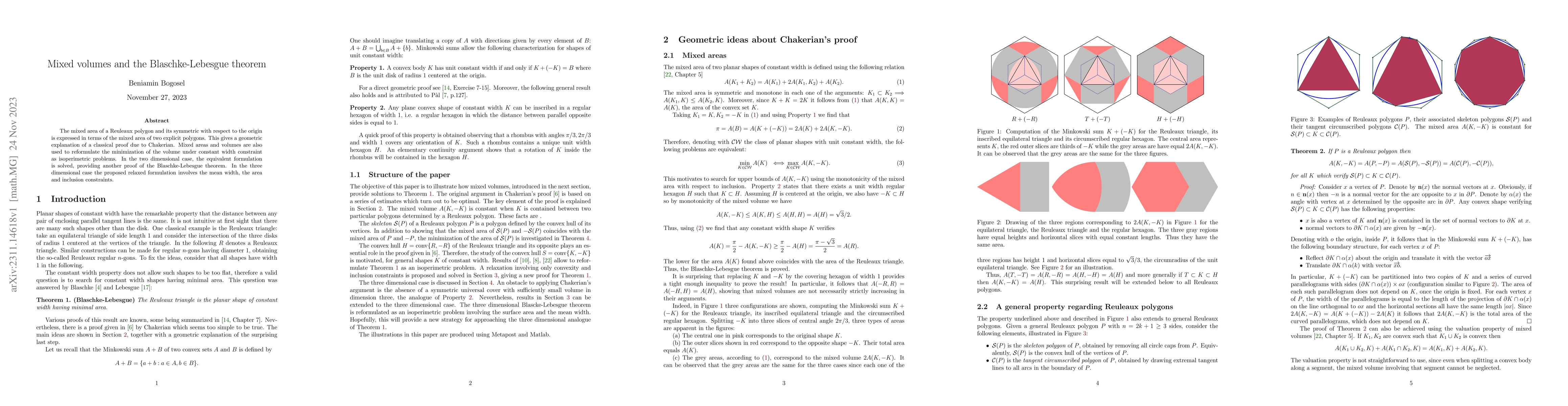 Thumbnail for Mixed volumes and the Blaschke-Lebesgue theorem