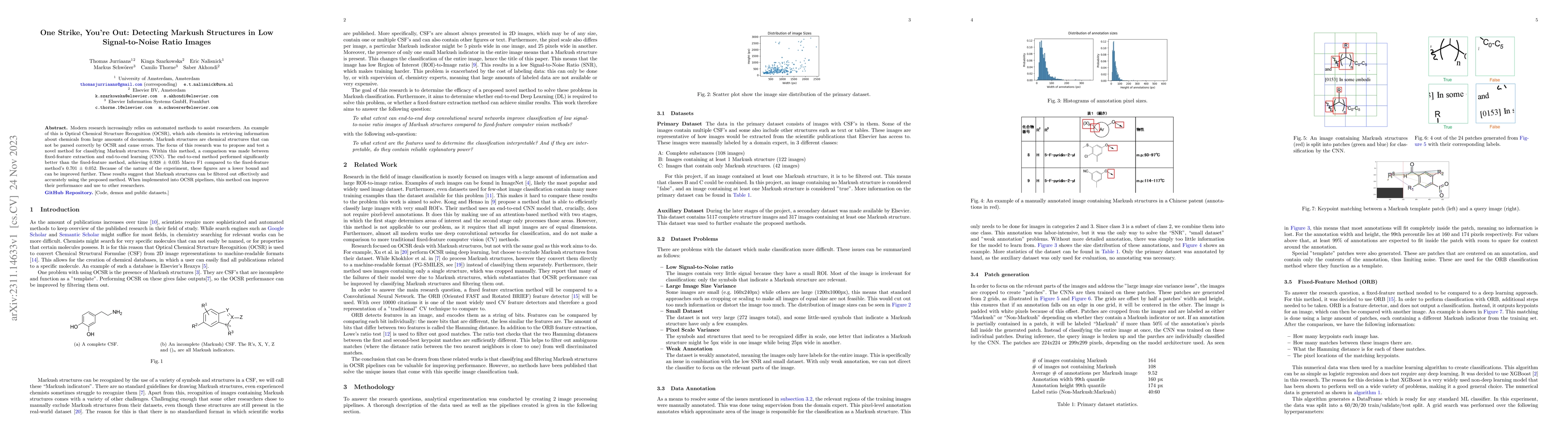 Thumbnail for One Strike, You're Out: Detecting Markush Structures in Low
  Signal-to-Noise Ratio Images
