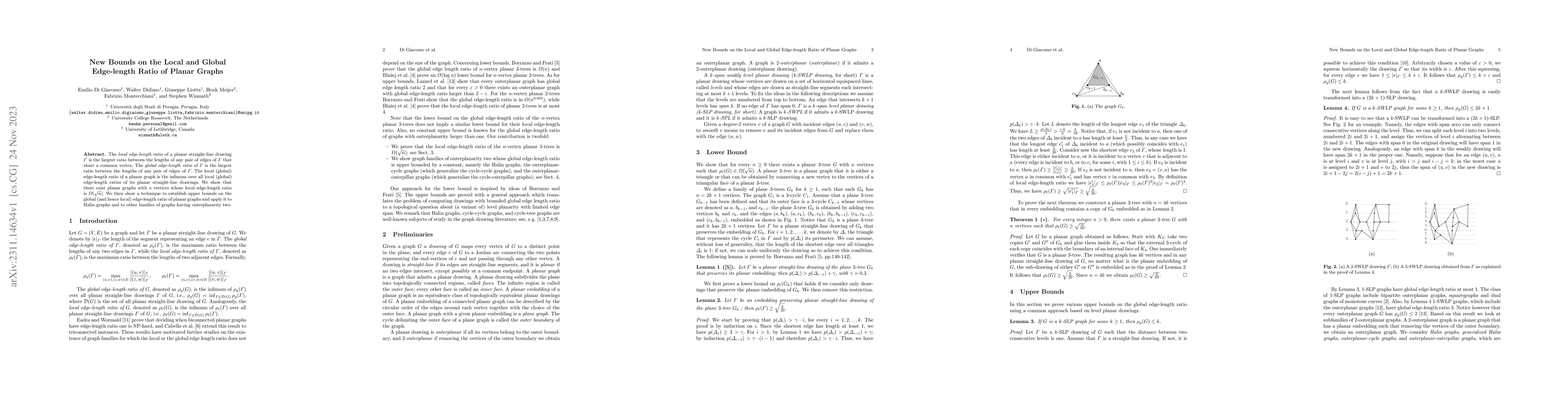 Thumbnail for New Bounds on the Local and Global Edge-length Ratio of Planar Graphs