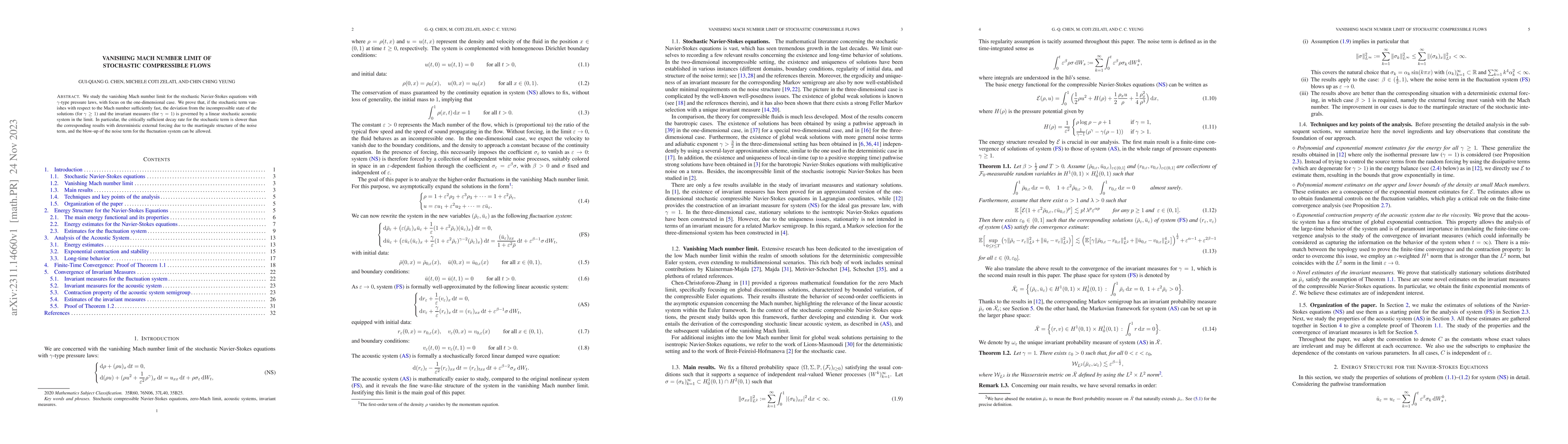 Thumbnail for Vanishing Mach Number Limit of Stochastic Compressible Flows