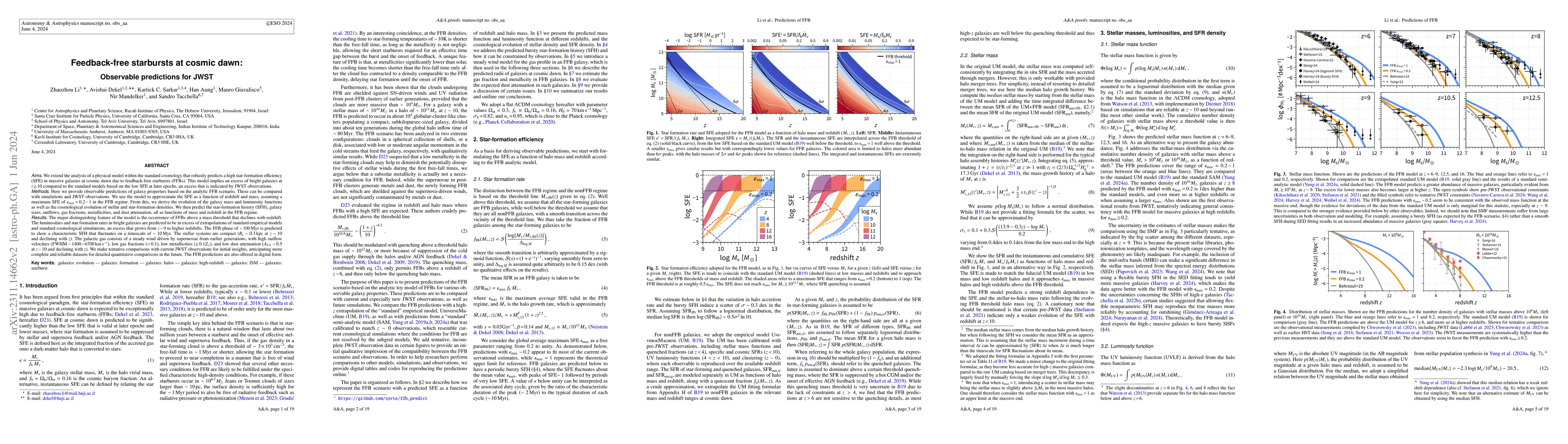 Thumbnail for Feedback-Free Starbursts at Cosmic Dawn: Observable Predictions for JWST