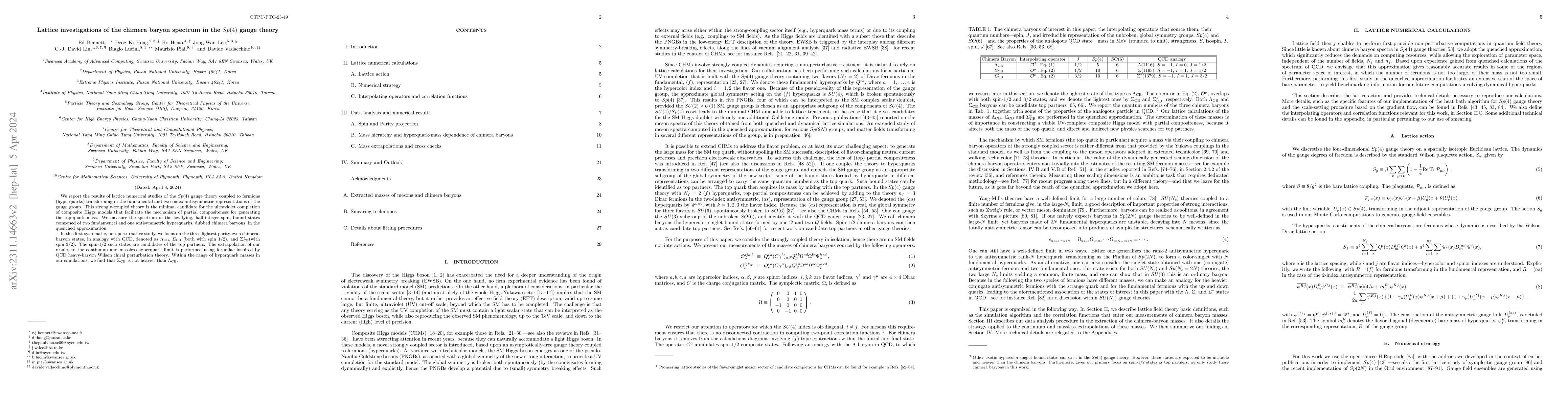 Thumbnail for Lattice investigations of the chimera baryon spectrum in the Sp(4) gauge
  theory