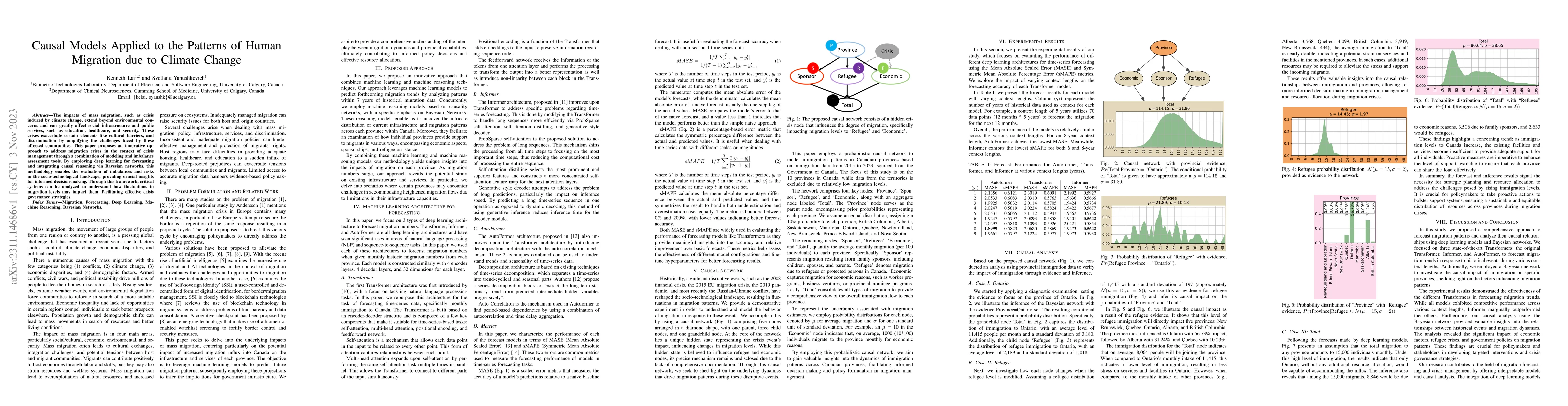 Thumbnail for Causal Models Applied to the Patterns of Human Migration due to Climate
  Change