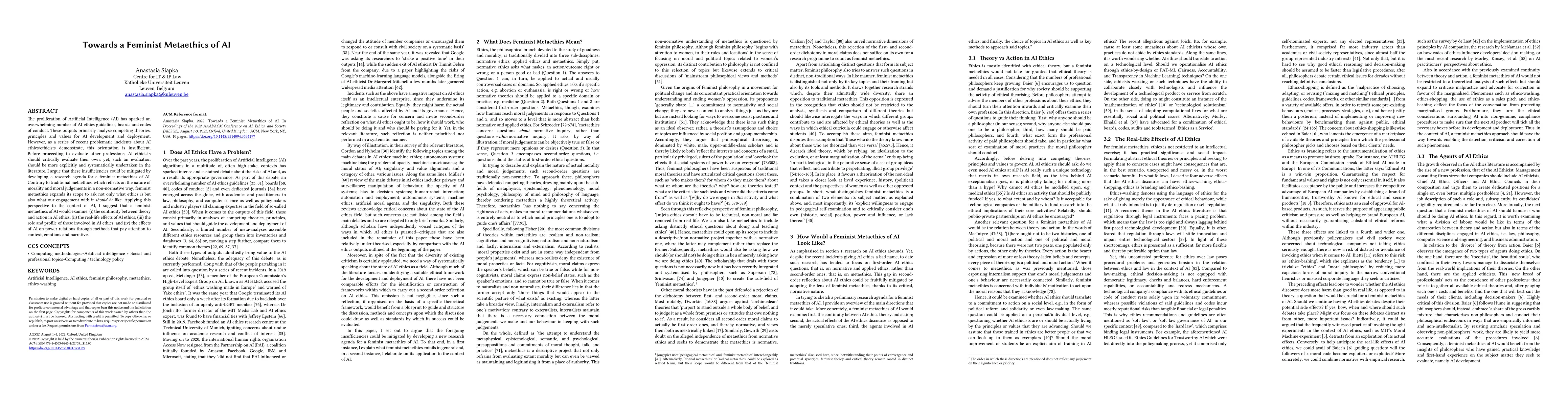 Thumbnail for Towards a Feminist Metaethics of AI
