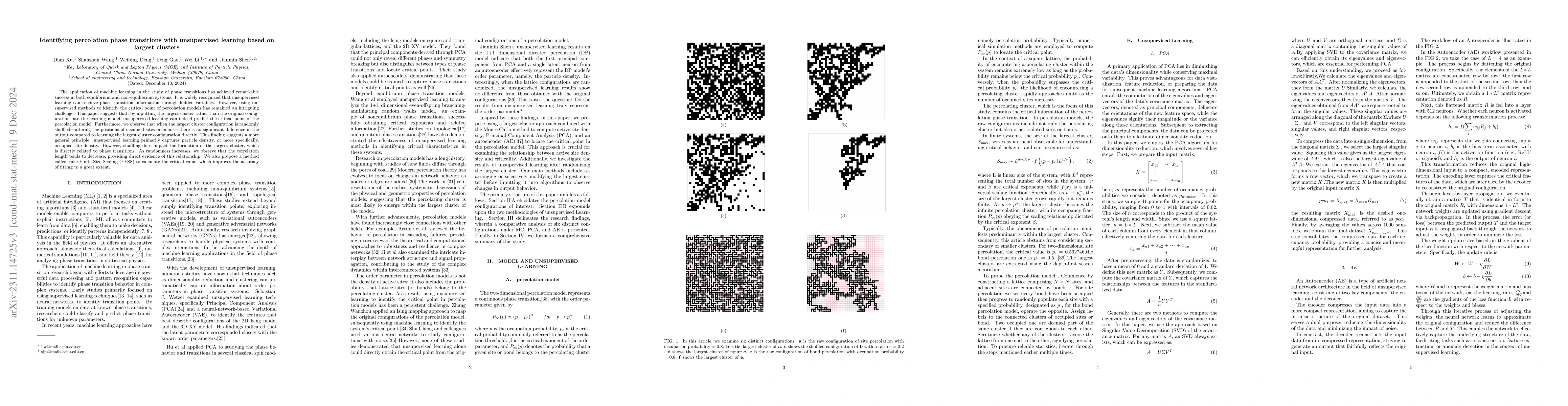 Thumbnail for Particle density and critical point for studying site percolation by
  finite size scaling