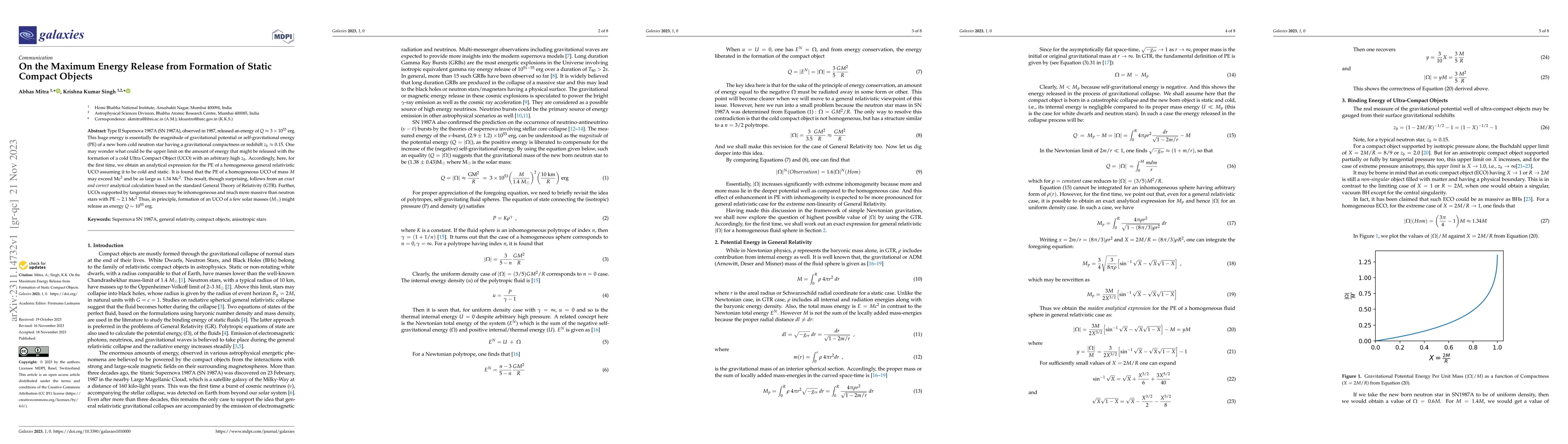 Thumbnail for On the Maximum Energy Release from Formation of Static Compact Objects