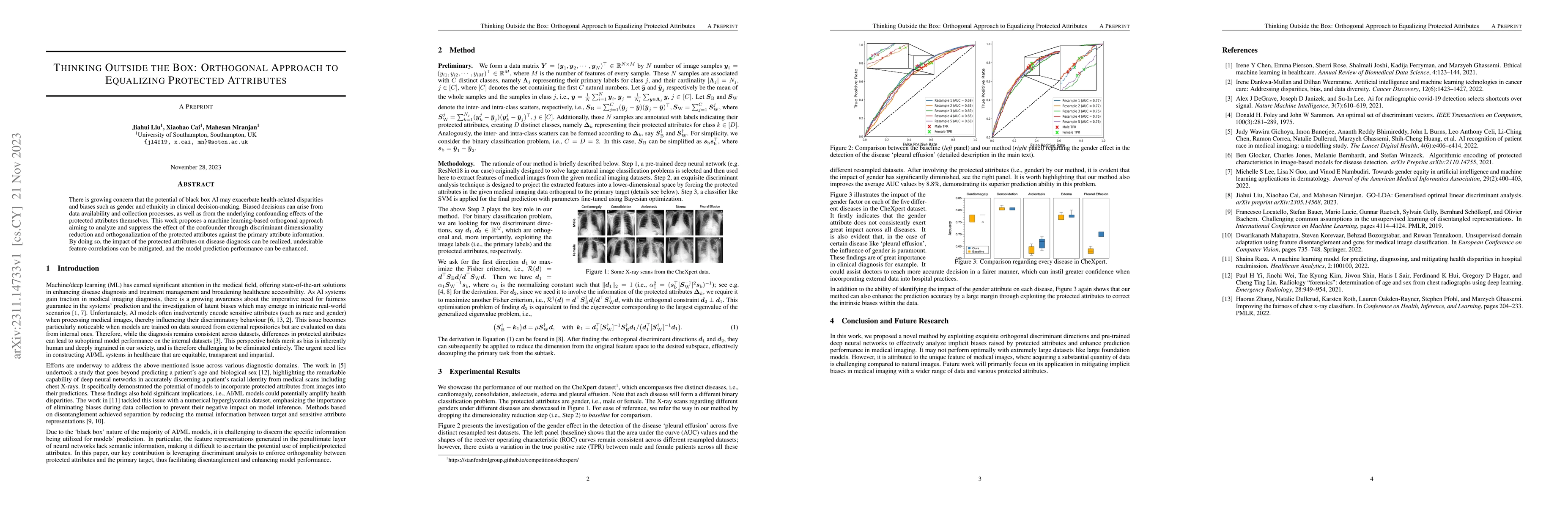 Thumbnail for Thinking Outside the Box: Orthogonal Approach to Equalizing Protected
  Attributes