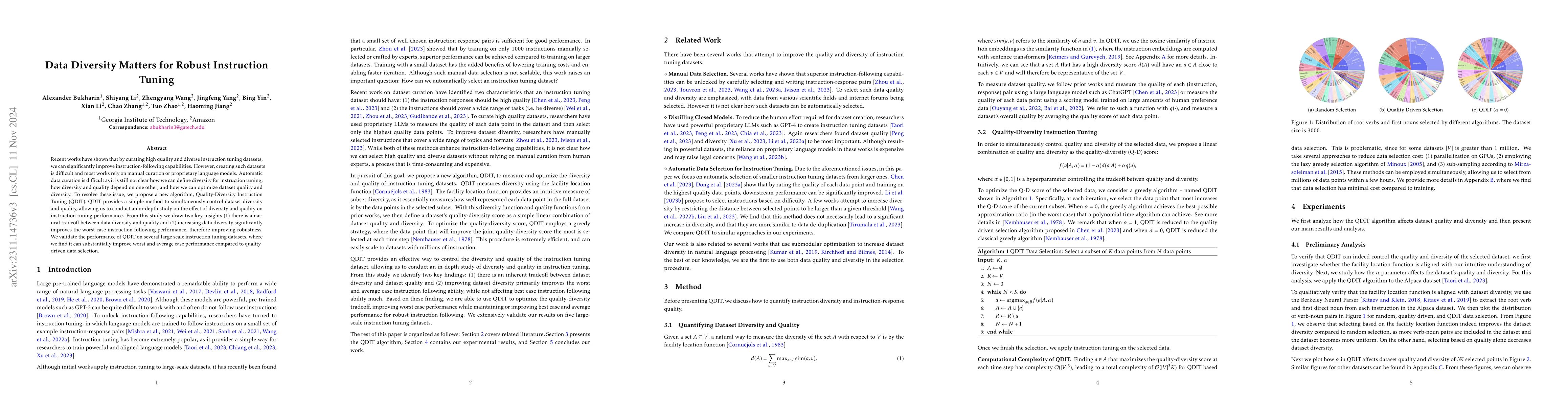 Thumbnail for Data Diversity Matters for Robust Instruction Tuning