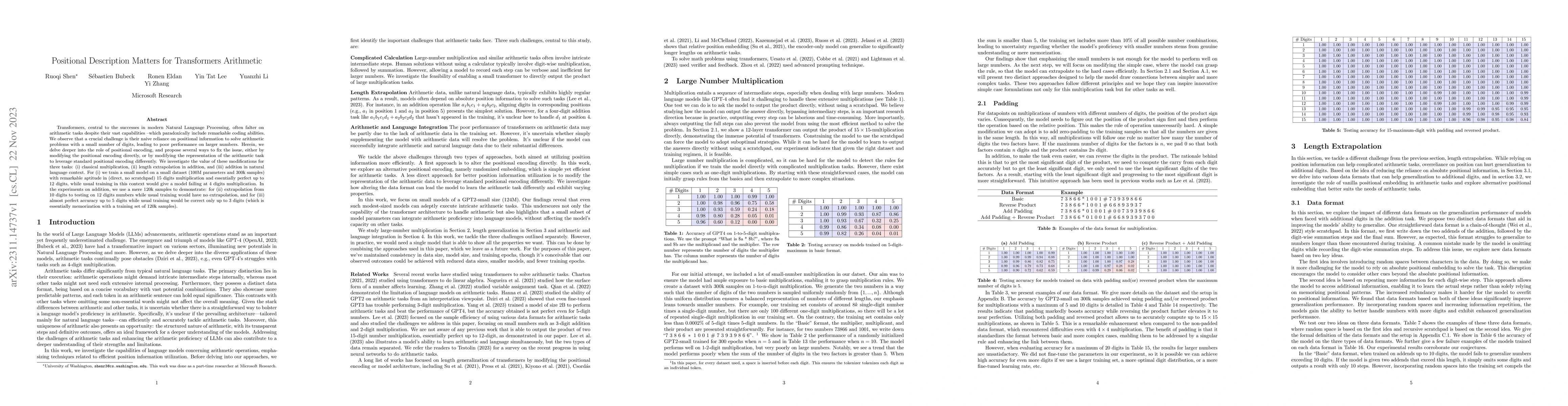 Thumbnail for Positional Description Matters for Transformers Arithmetic