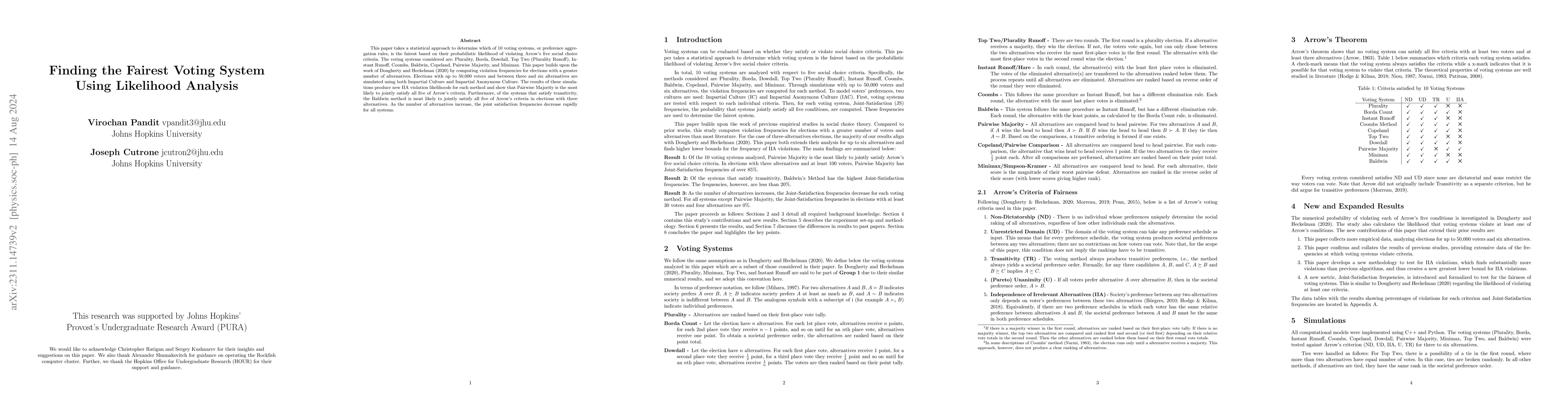 Thumbnail for Finding the Fairest Voting System using Likelihood Analysis
