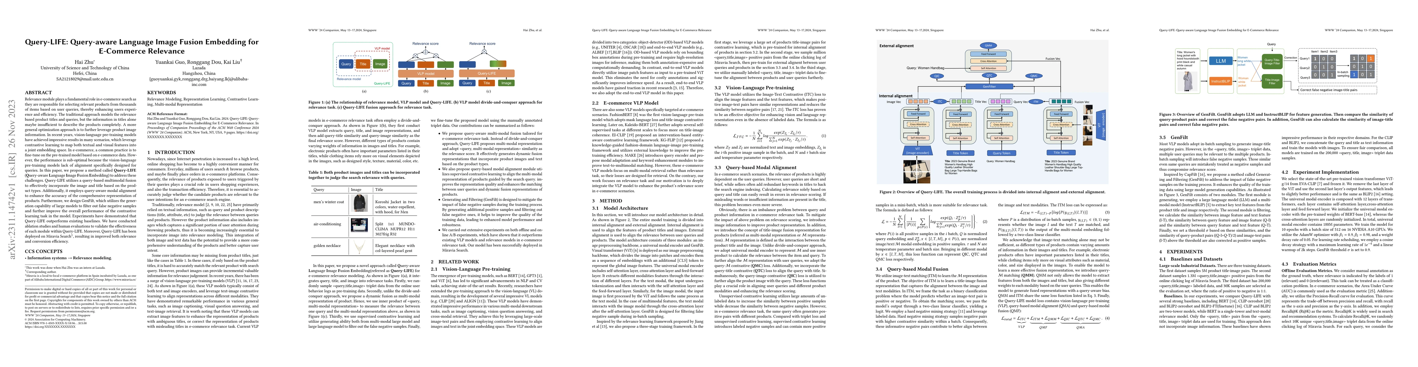 Thumbnail for Query-LIFE: Query-aware Language Image Fusion Embedding for E-Commerce
  Relevance