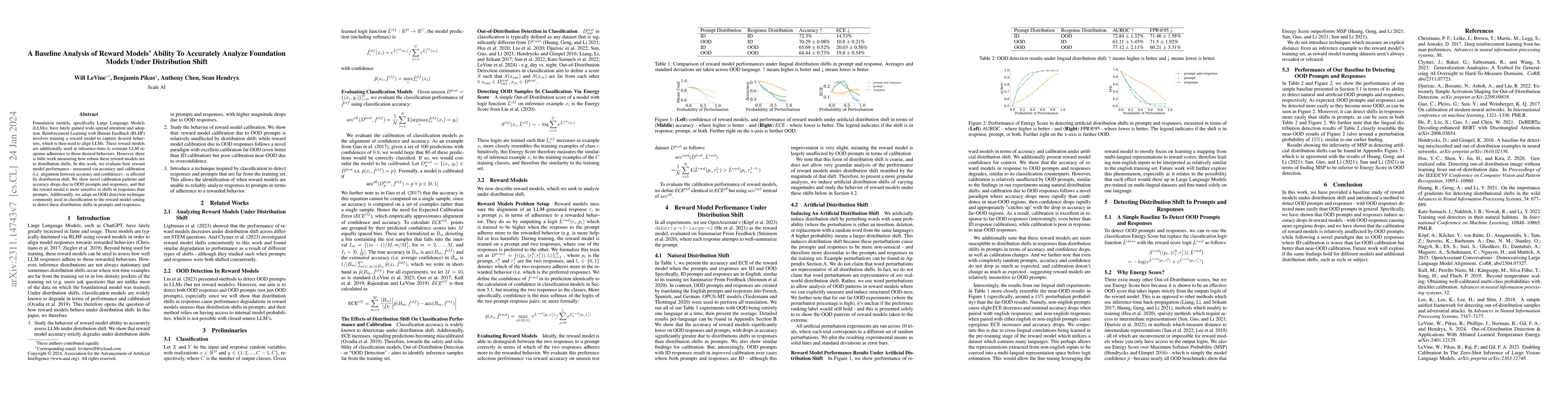 Thumbnail for A Baseline Analysis of Reward Models' Ability To Accurately Analyze
  Foundation Models Under Distribution Shift