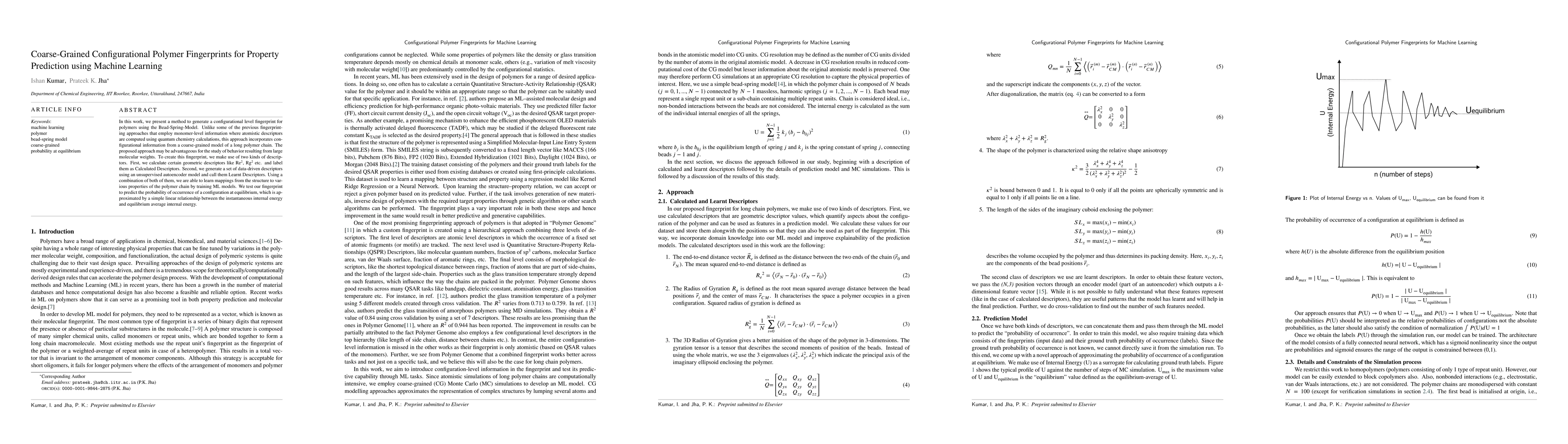 Thumbnail for Coarse-Grained Configurational Polymer Fingerprints for Property
  Prediction using Machine Learning
