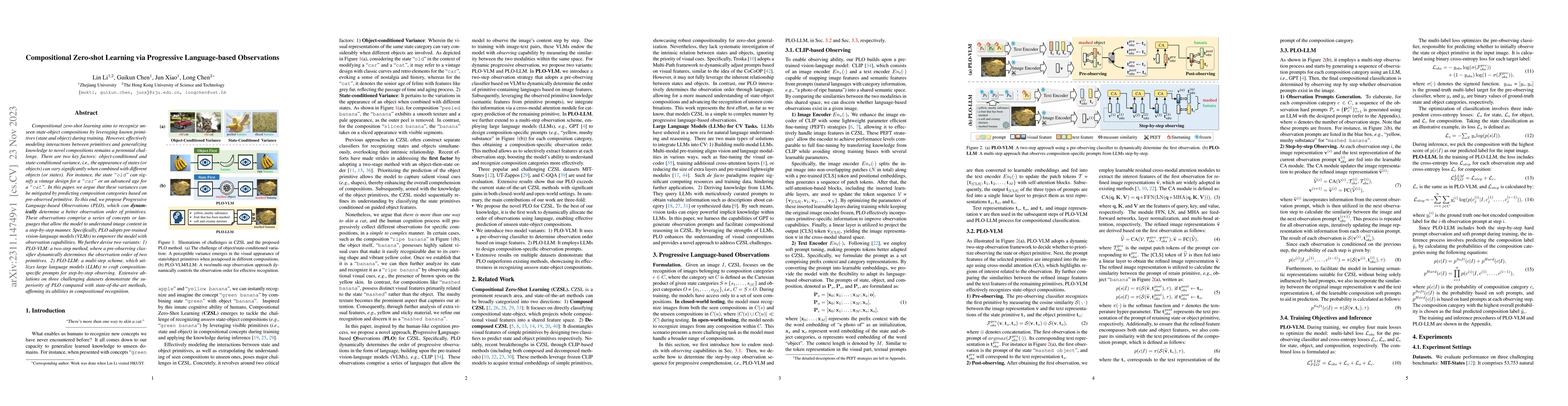 Thumbnail for Compositional Zero-shot Learning via Progressive Language-based
  Observations