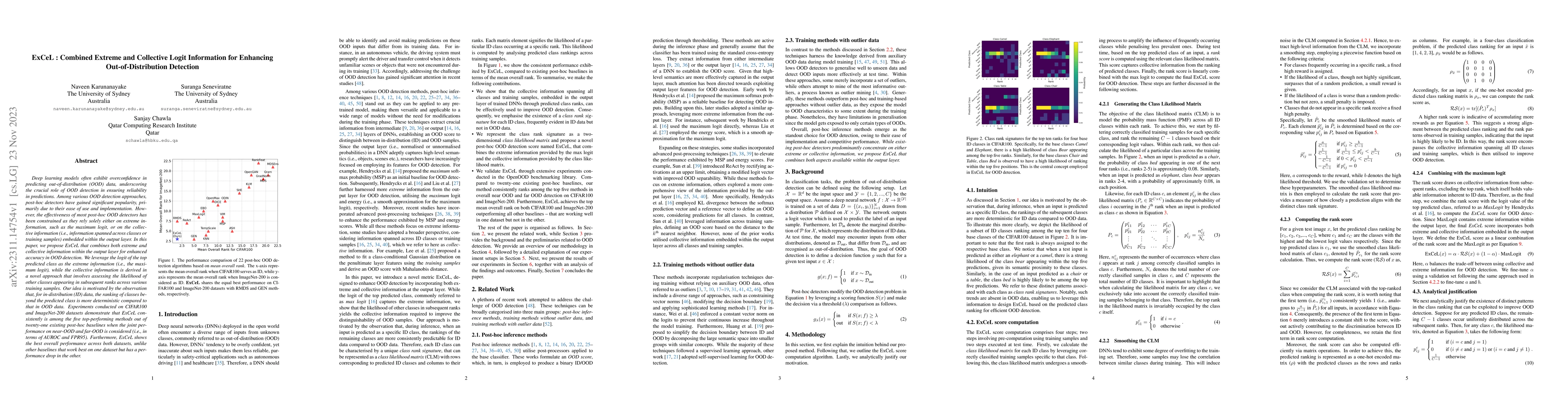 Thumbnail for ExCeL : Combined Extreme and Collective Logit Information for Enhancing
  Out-of-Distribution Detection