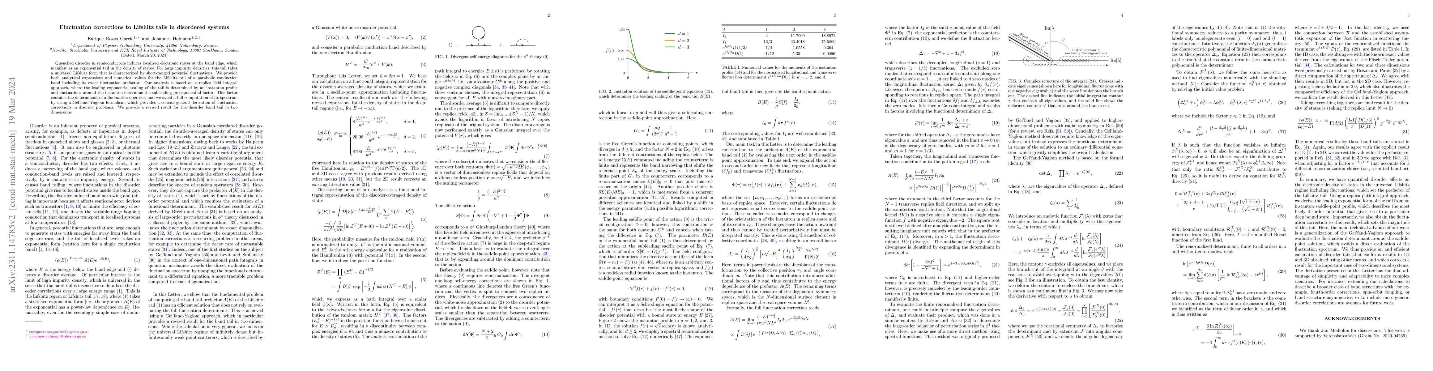 Thumbnail for Fluctuation corrections to Lifshitz tails in disordered systems