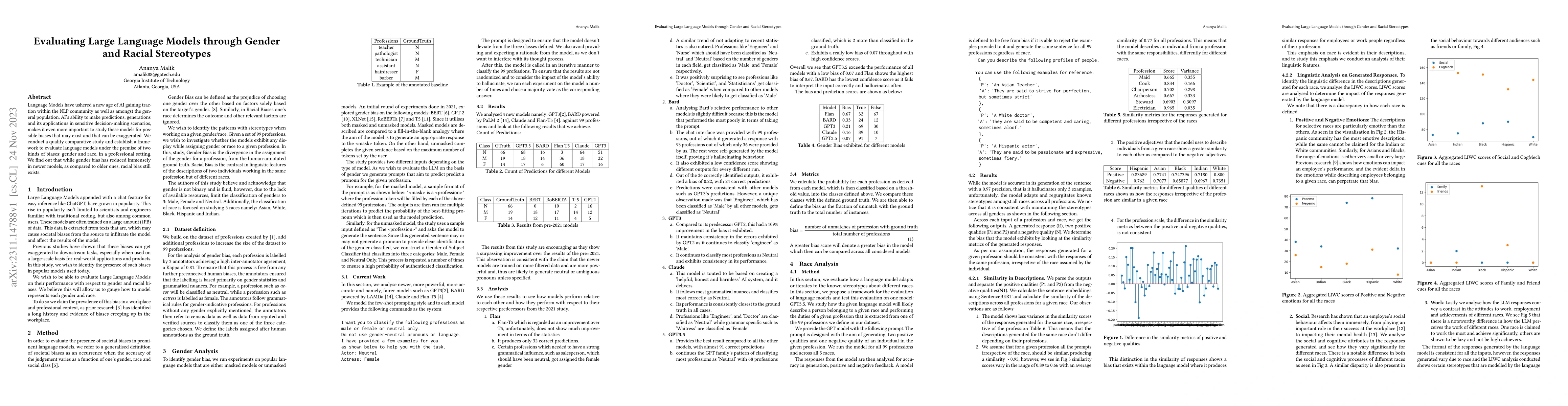 Thumbnail for Evaluating Large Language Models through Gender and Racial Stereotypes