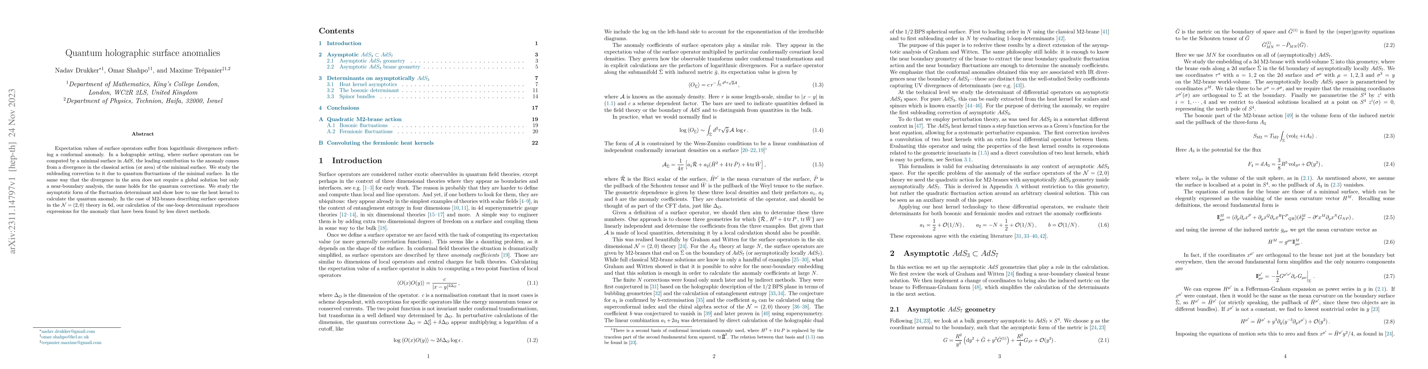 Thumbnail for Quantum holographic surface anomalies