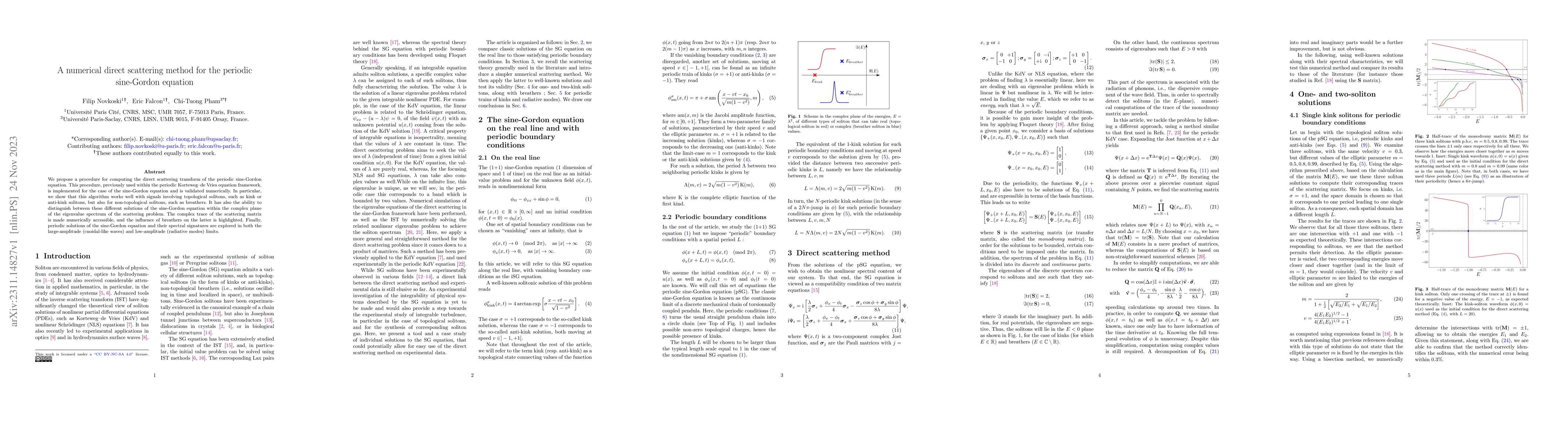 Thumbnail for A numerical direct scattering method for the periodic sine-Gordon
  equation