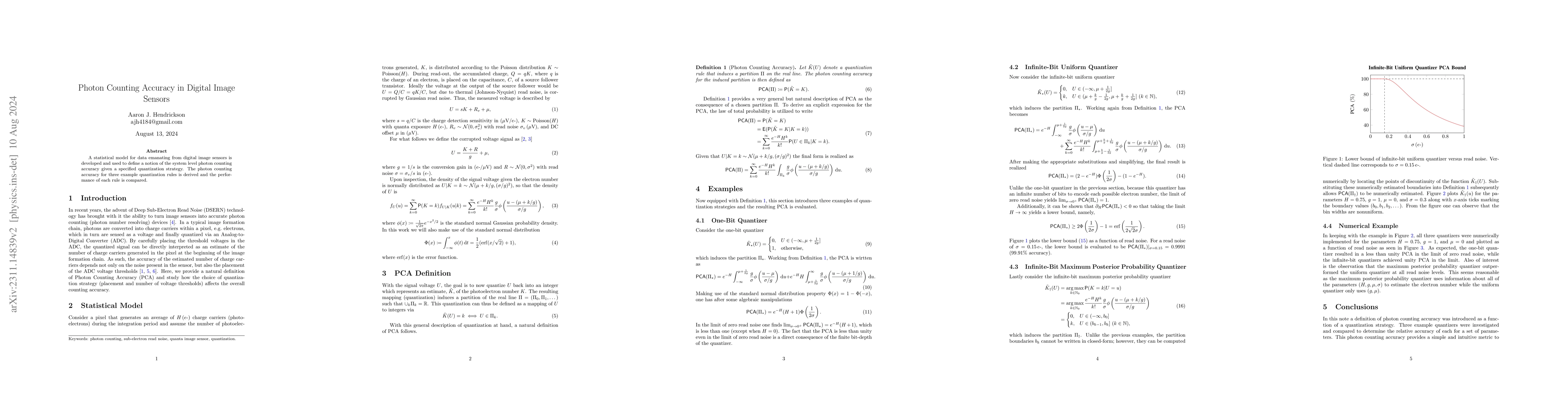 Thumbnail for Photon Counting Accuracy in Digital Image Sensors