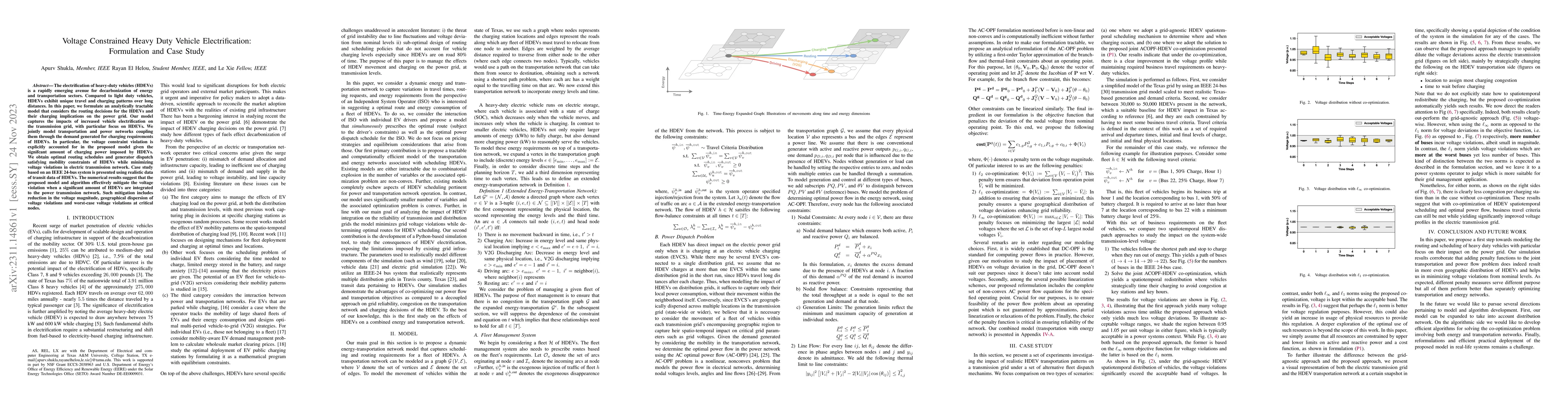 Thumbnail for Voltage Constrained Heavy Duty Vehicle Electrification: Formulation and
  Case Study