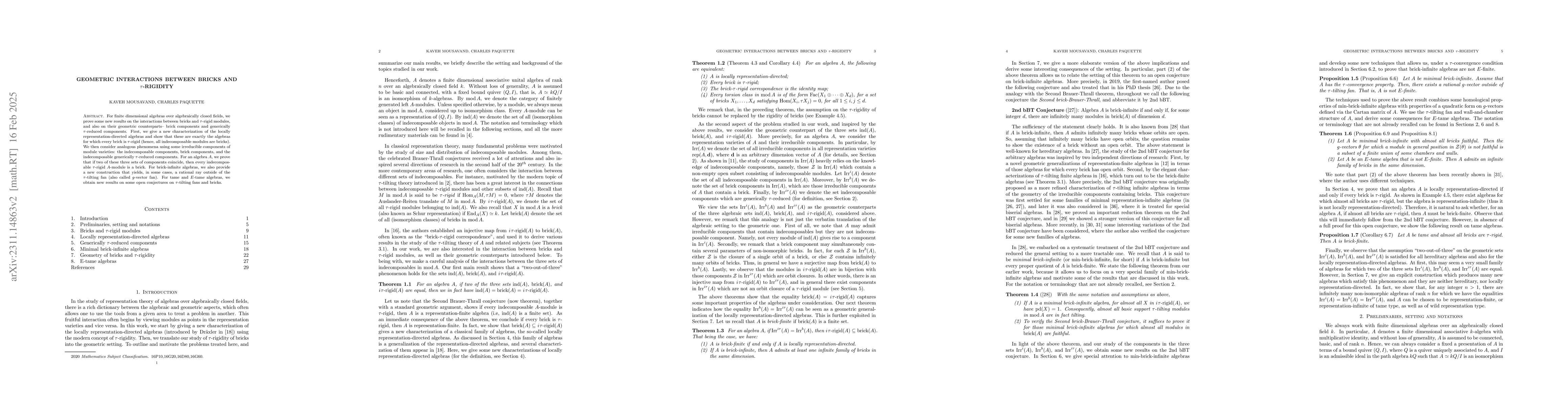 Thumbnail for Geometric interactions between bricks and $\tau$-rigidity