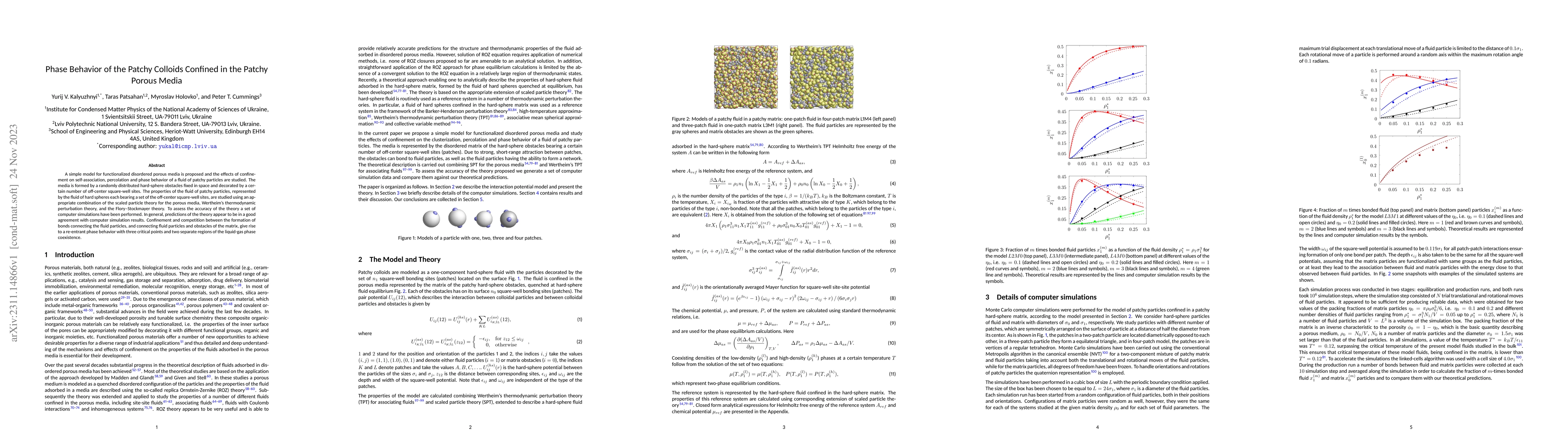 Thumbnail for Phase Behavior of the Patchy Colloids Confined in the Patchy Porous
  Media