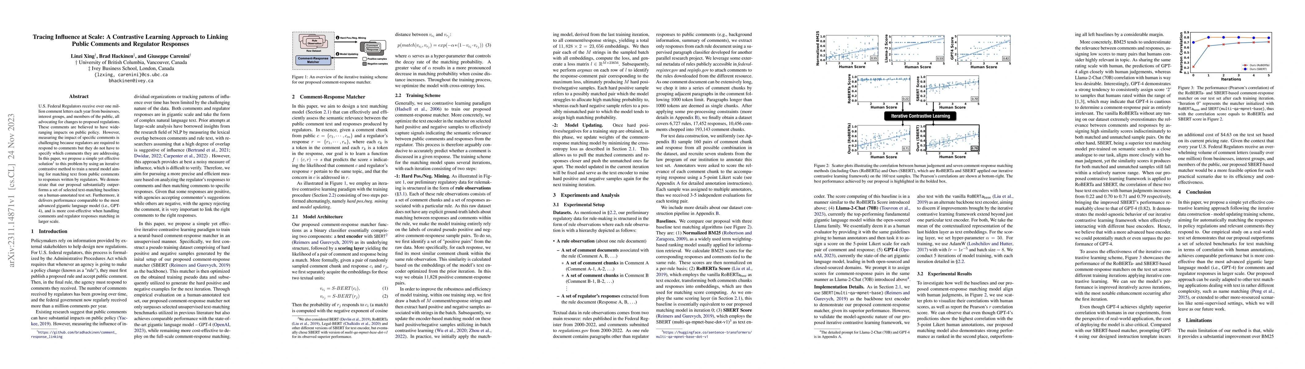 Thumbnail for Tracing Influence at Scale: A Contrastive Learning Approach to Linking
  Public Comments and Regulator Responses