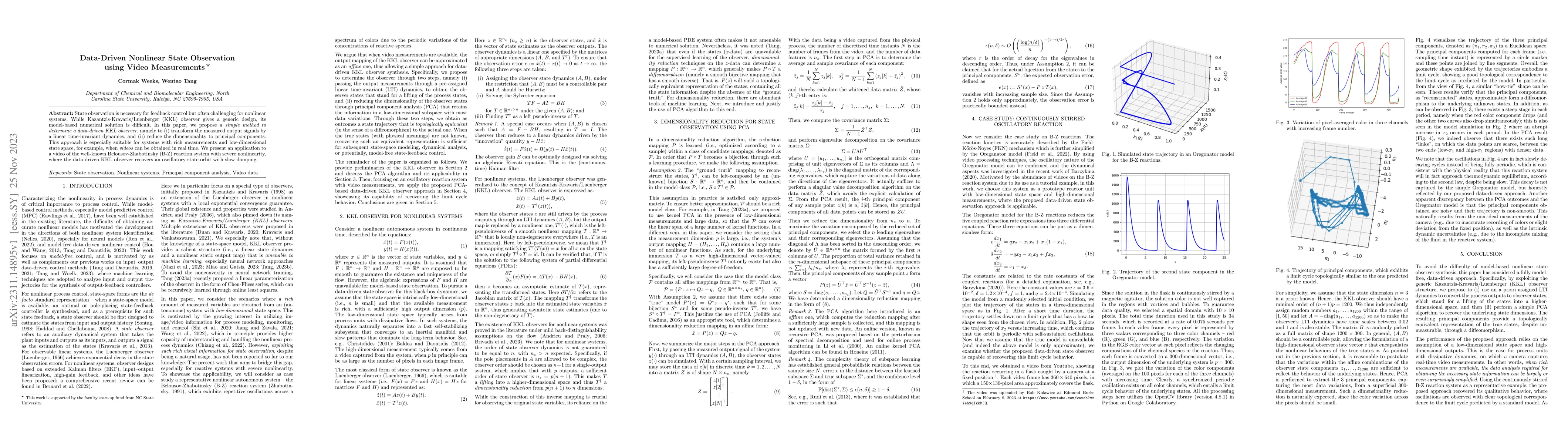 Thumbnail for Data-Driven Nonlinear State Observation using Video Measurements
