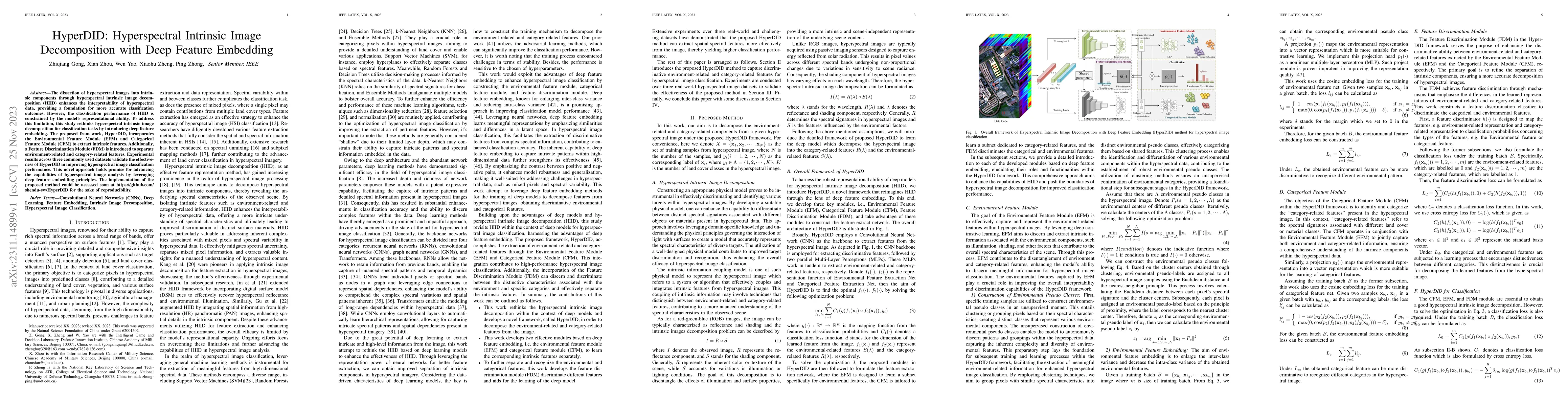Thumbnail for HyperDID: Hyperspectral Intrinsic Image Decomposition with Deep Feature
  Embedding