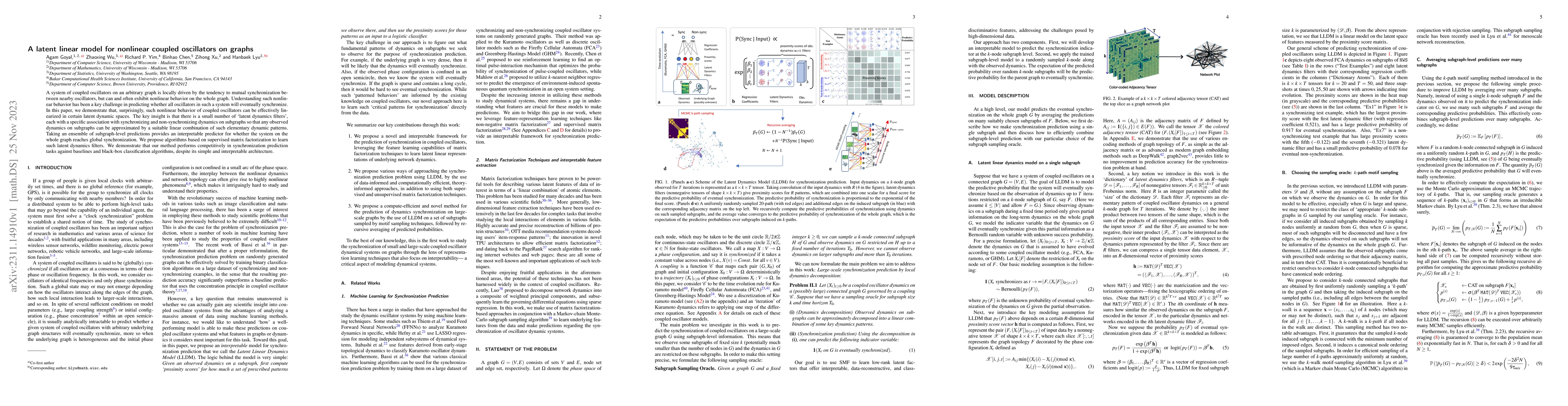 Thumbnail for A latent linear model for nonlinear coupled oscillators on graphs