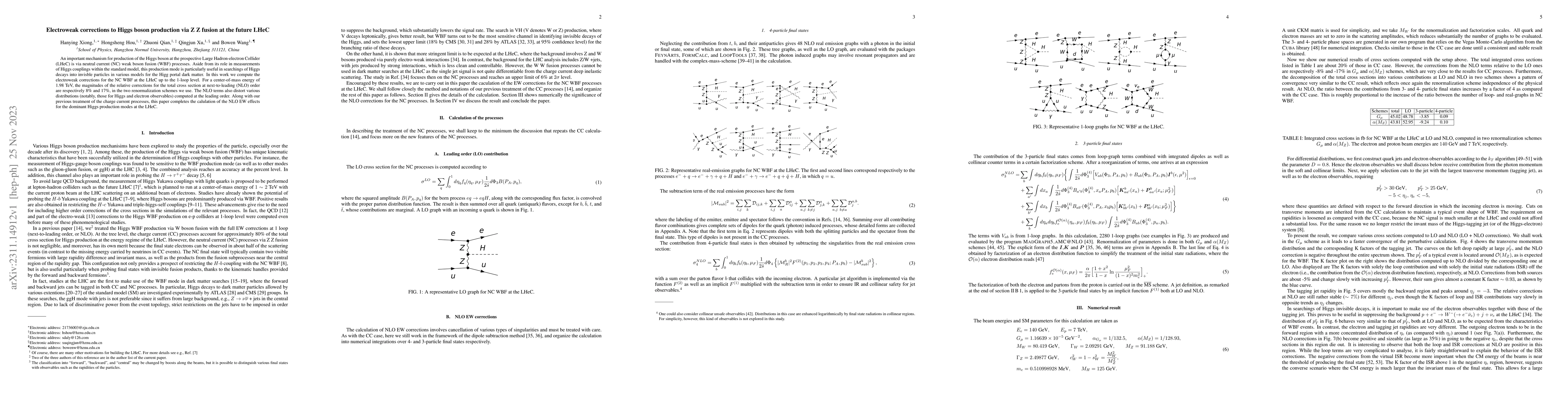 Thumbnail for Electroweak corrections to Higgs boson production via Z Z fusion at the
  future LHeC