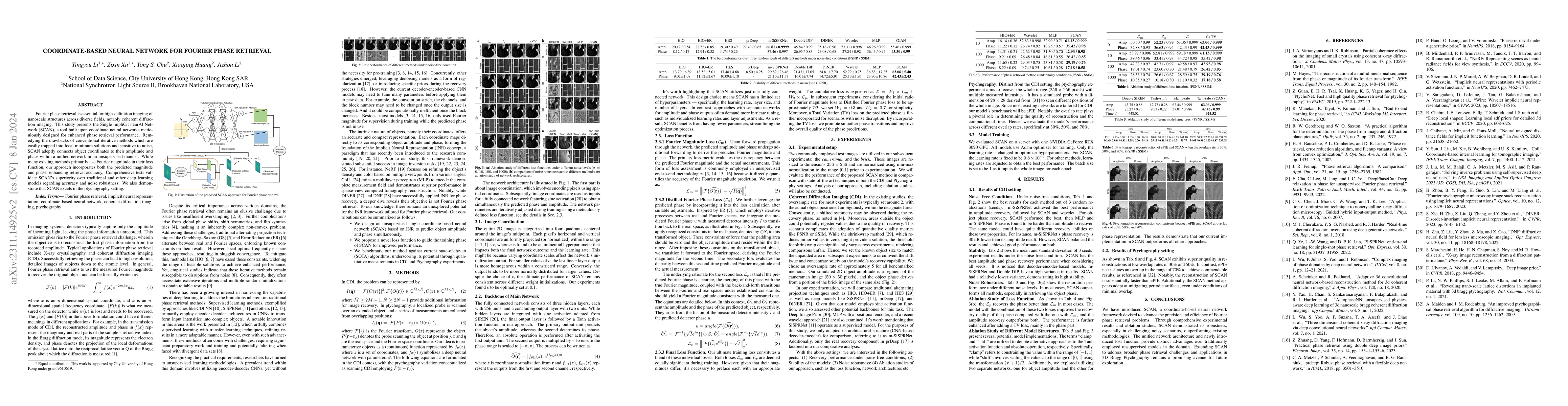 Thumbnail for Coordinate-based Neural Network for Fourier Phase Retrieval