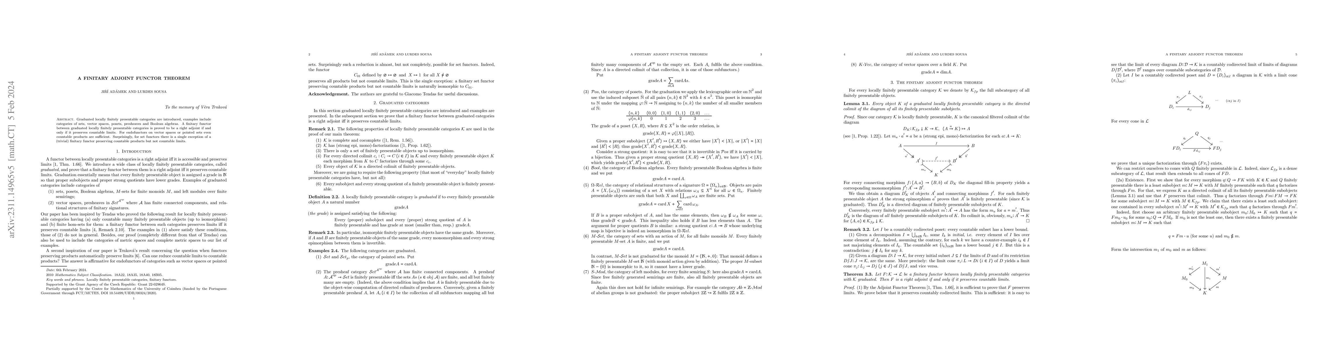 Thumbnail for A Finitary Adjoint Functor Theorem