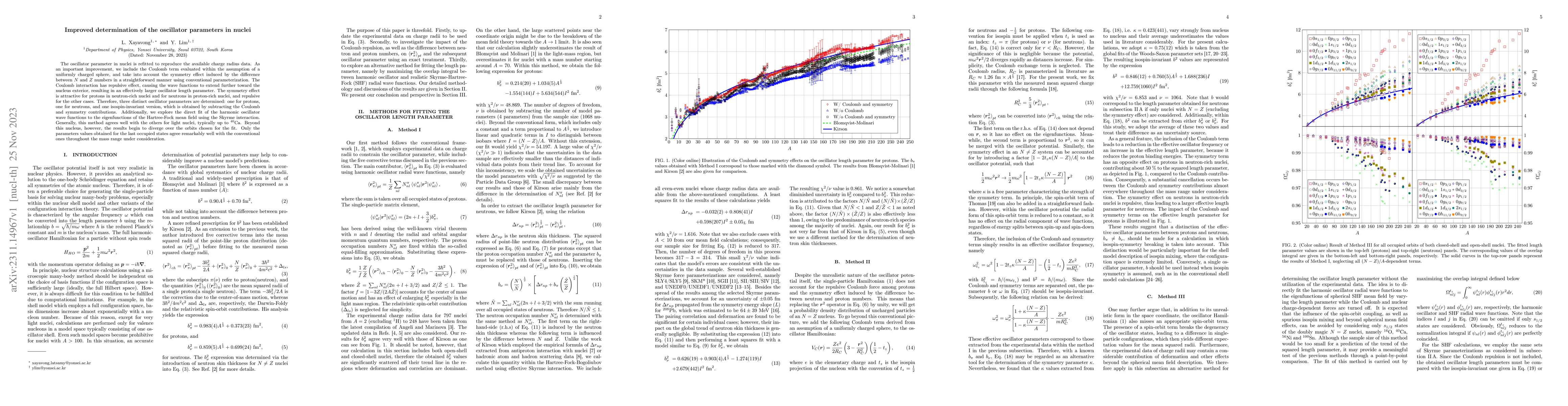 Thumbnail for Improved determination of the oscillator parameters in nuclei