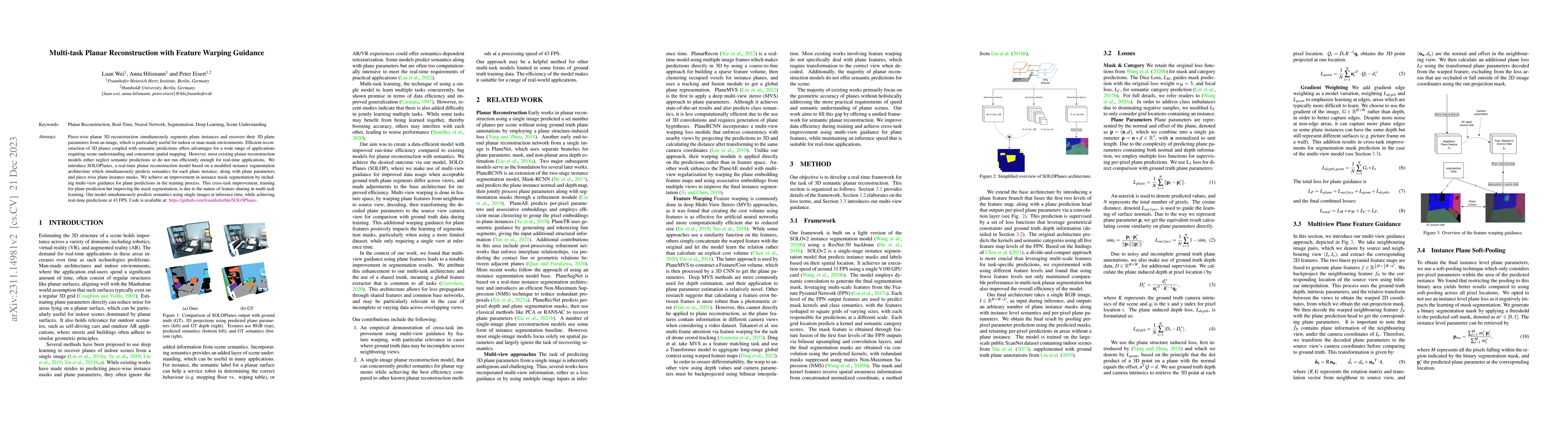 Thumbnail for Multi-task Planar Reconstruction with Feature Warping Guidance