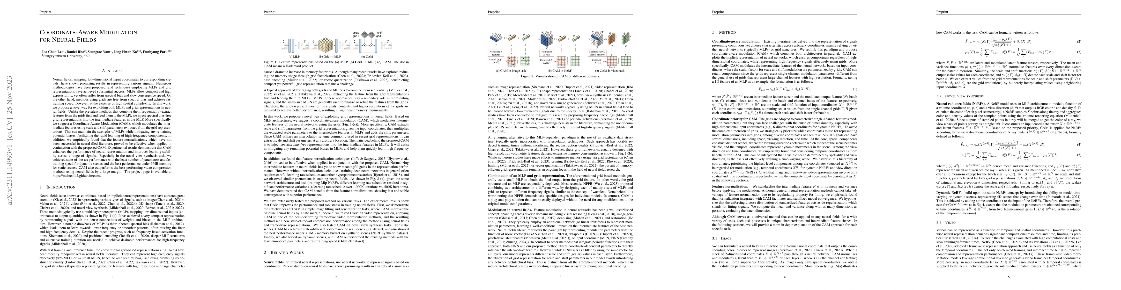 Thumbnail for Coordinate-Aware Modulation for Neural Fields