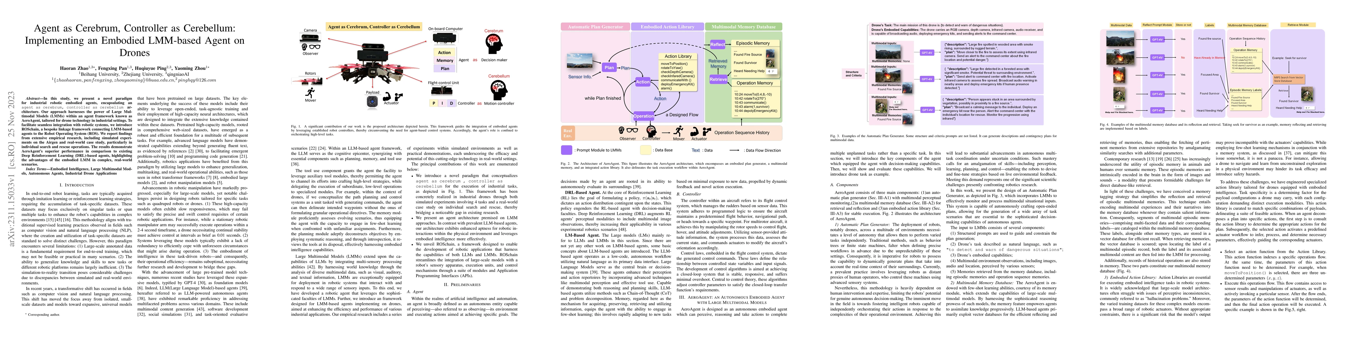 Thumbnail for Agent as Cerebrum, Controller as Cerebellum: Implementing an Embodied
  LMM-based Agent on Drones