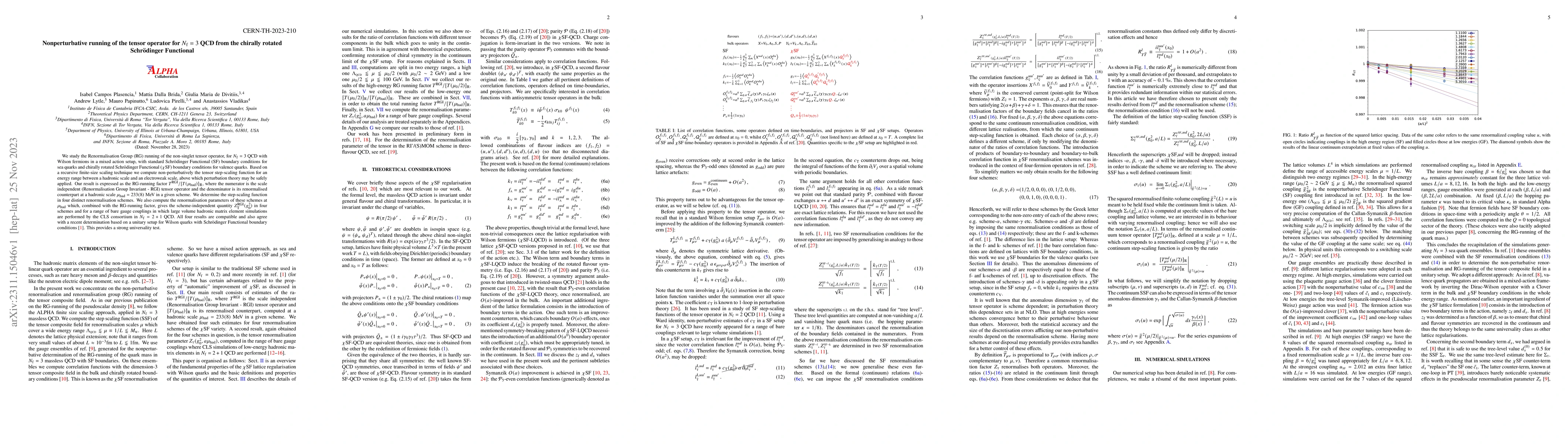 Thumbnail for Nonperturbative running of the tensor operator for $N_\rm{f}=3$ QCD from
  the chirally rotated Schr\"odinger Functional