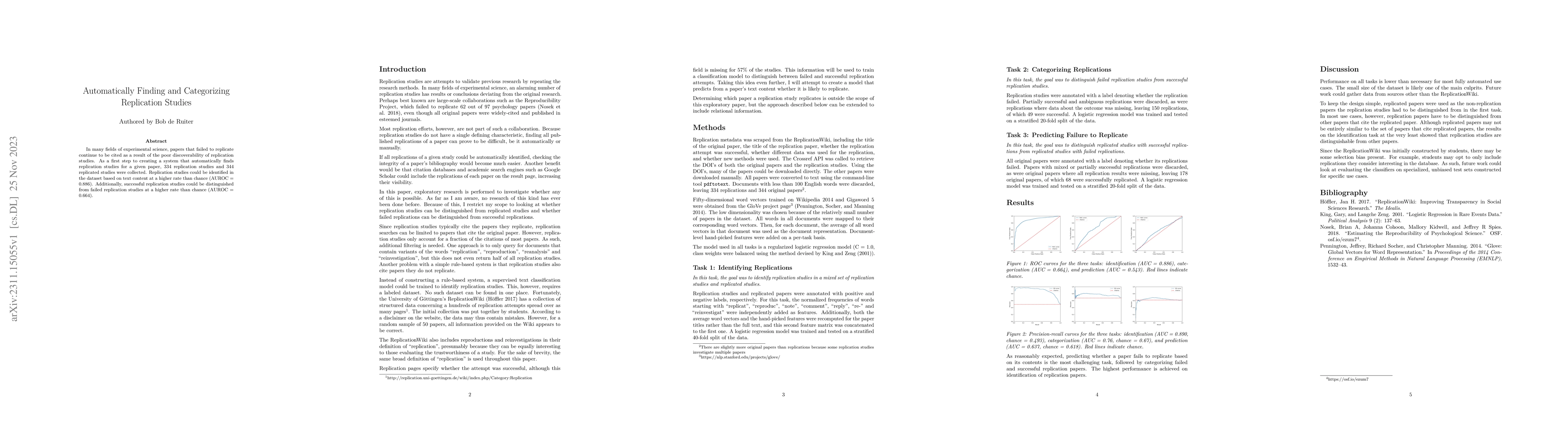 Thumbnail for Automatically Finding and Categorizing Replication Studies