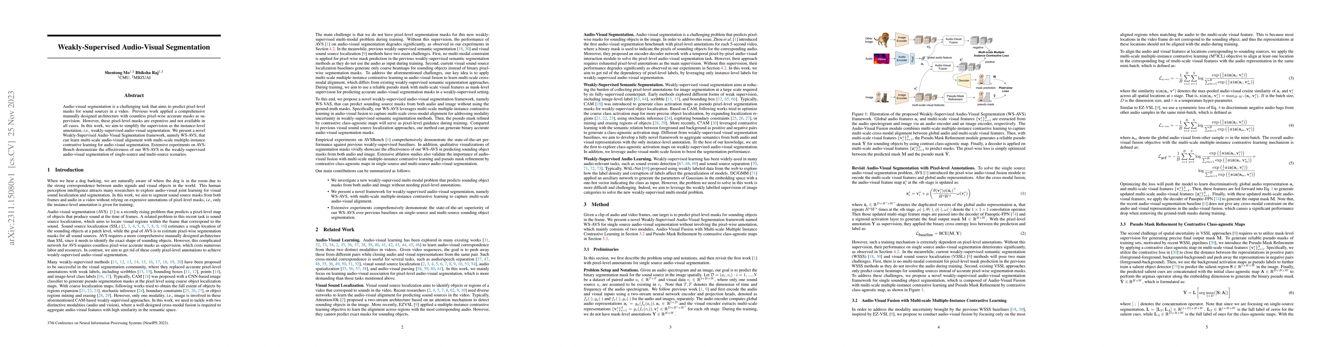 Thumbnail for Weakly-Supervised Audio-Visual Segmentation