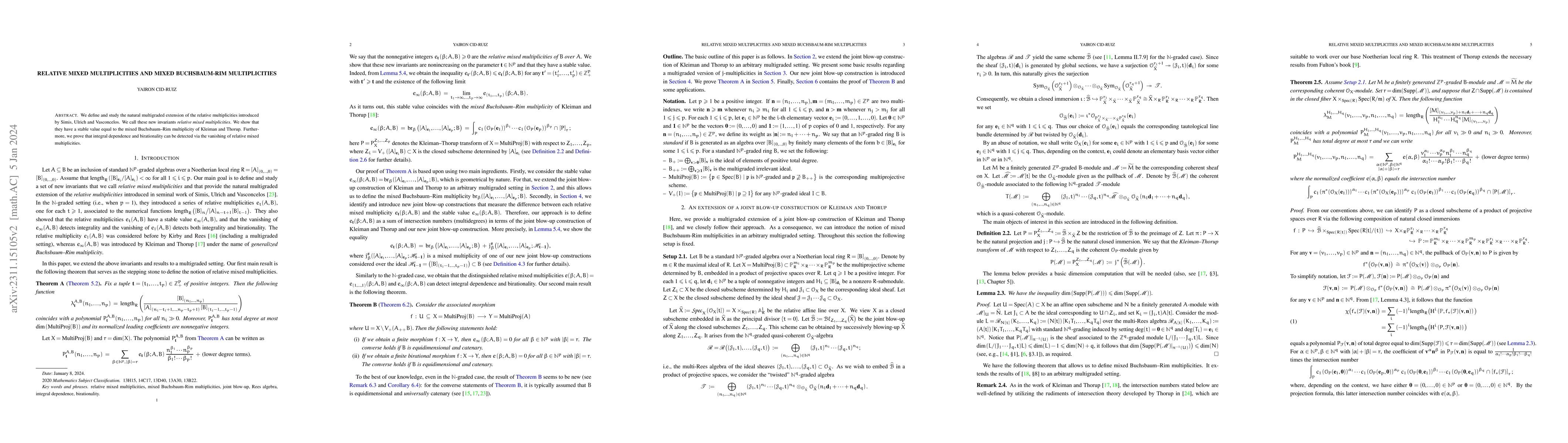 Thumbnail for Relative mixed multiplicities and mixed Buchsbaum-Rim multiplicities