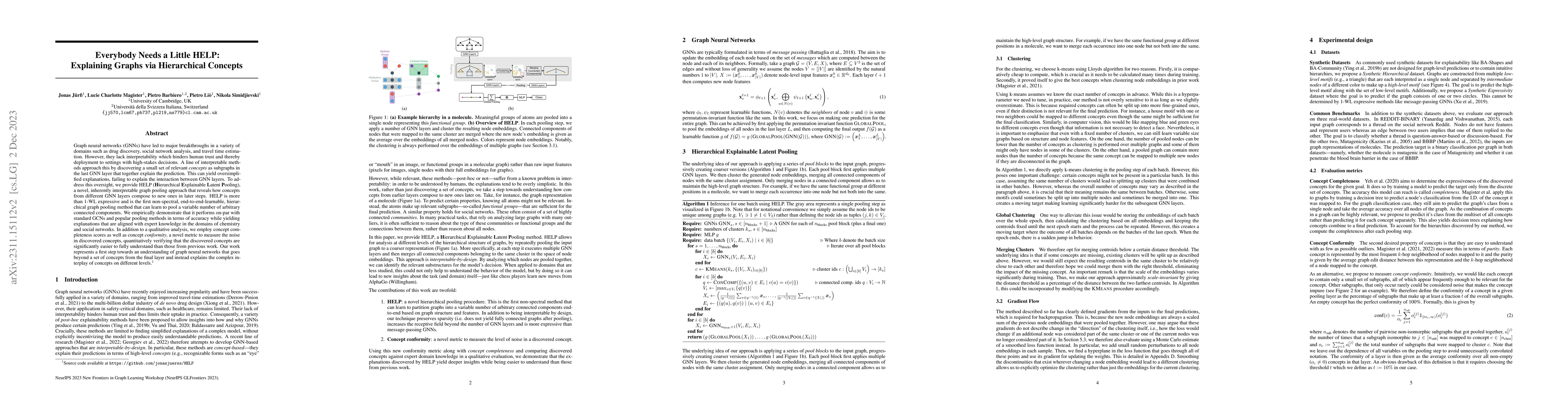 Thumbnail for Everybody Needs a Little HELP: Explaining Graphs via Hierarchical
  Concepts