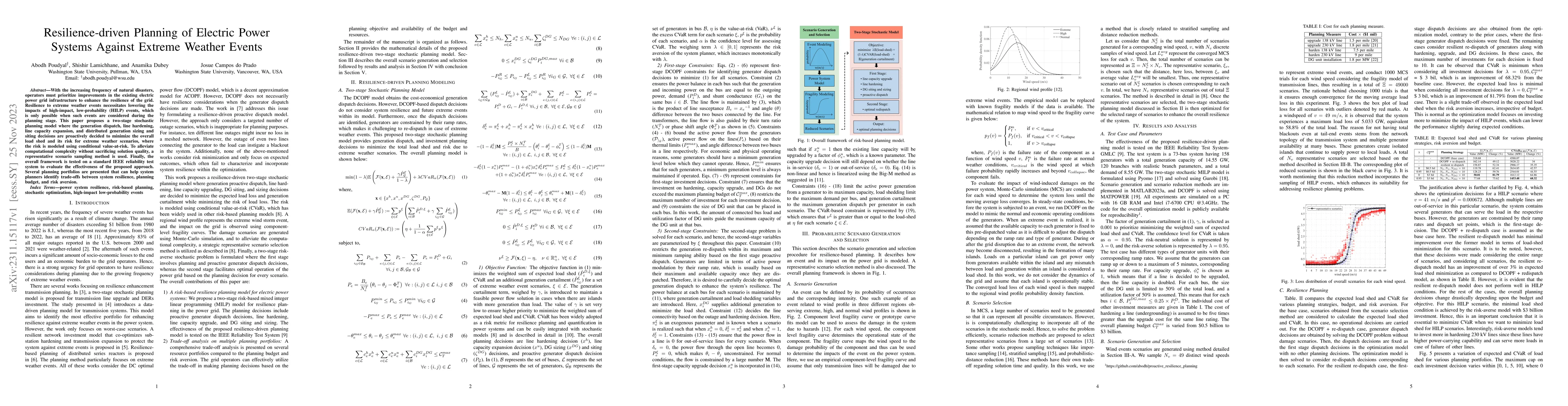 Thumbnail for Resilience-driven Planning of Electric Power Systems Against Extreme
  Weather Events