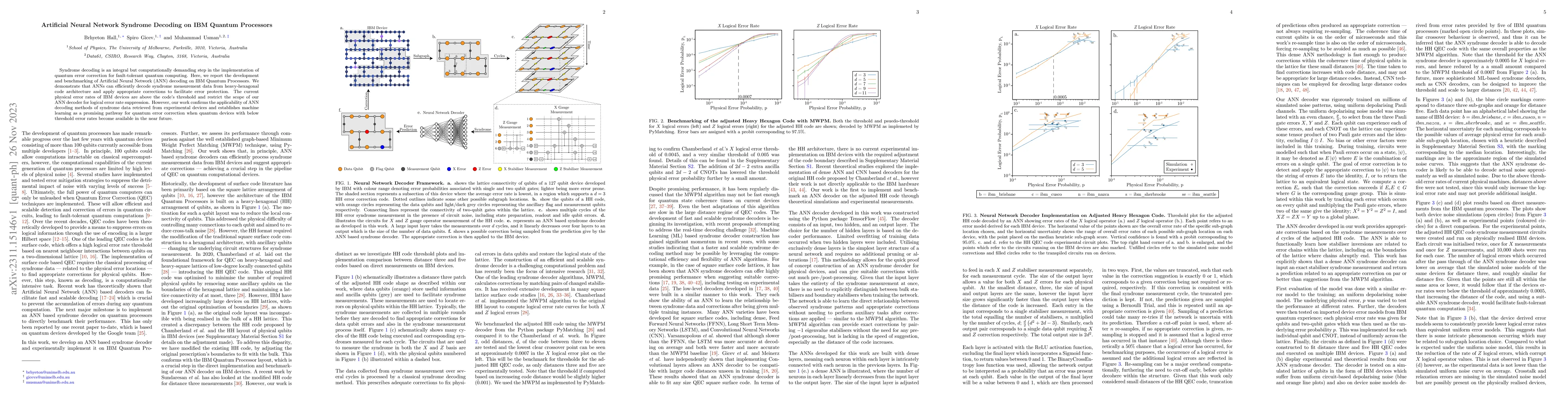 Thumbnail for Artificial Neural Network Syndrome Decoding on IBM Quantum Processors