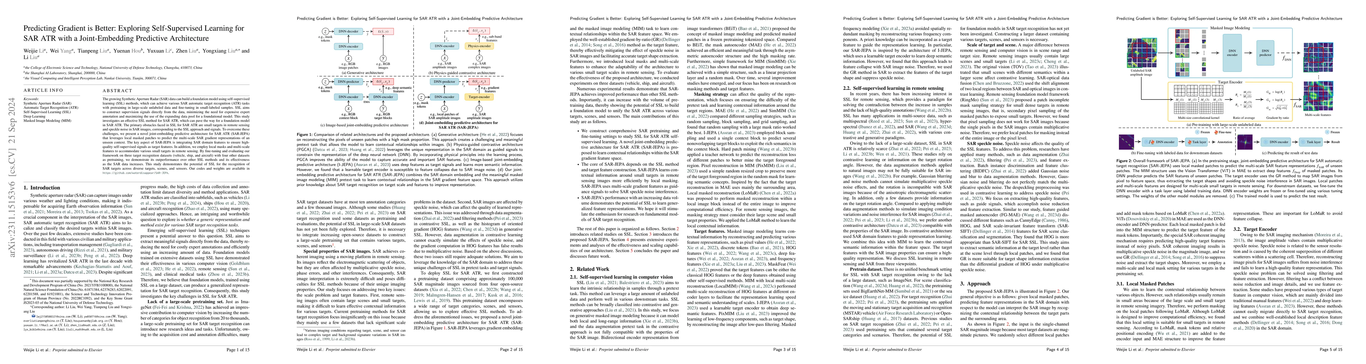 Thumbnail for Predicting Gradient is Better: Exploring Self-Supervised Learning for
  SAR ATR with a Joint-Embedding Predictive Architecture